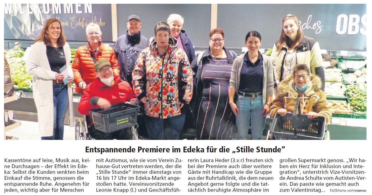 Das schreibt der Soester-Anzeiger, Lokalseite Wickede über den Auftakt der Stillen Stunde.
